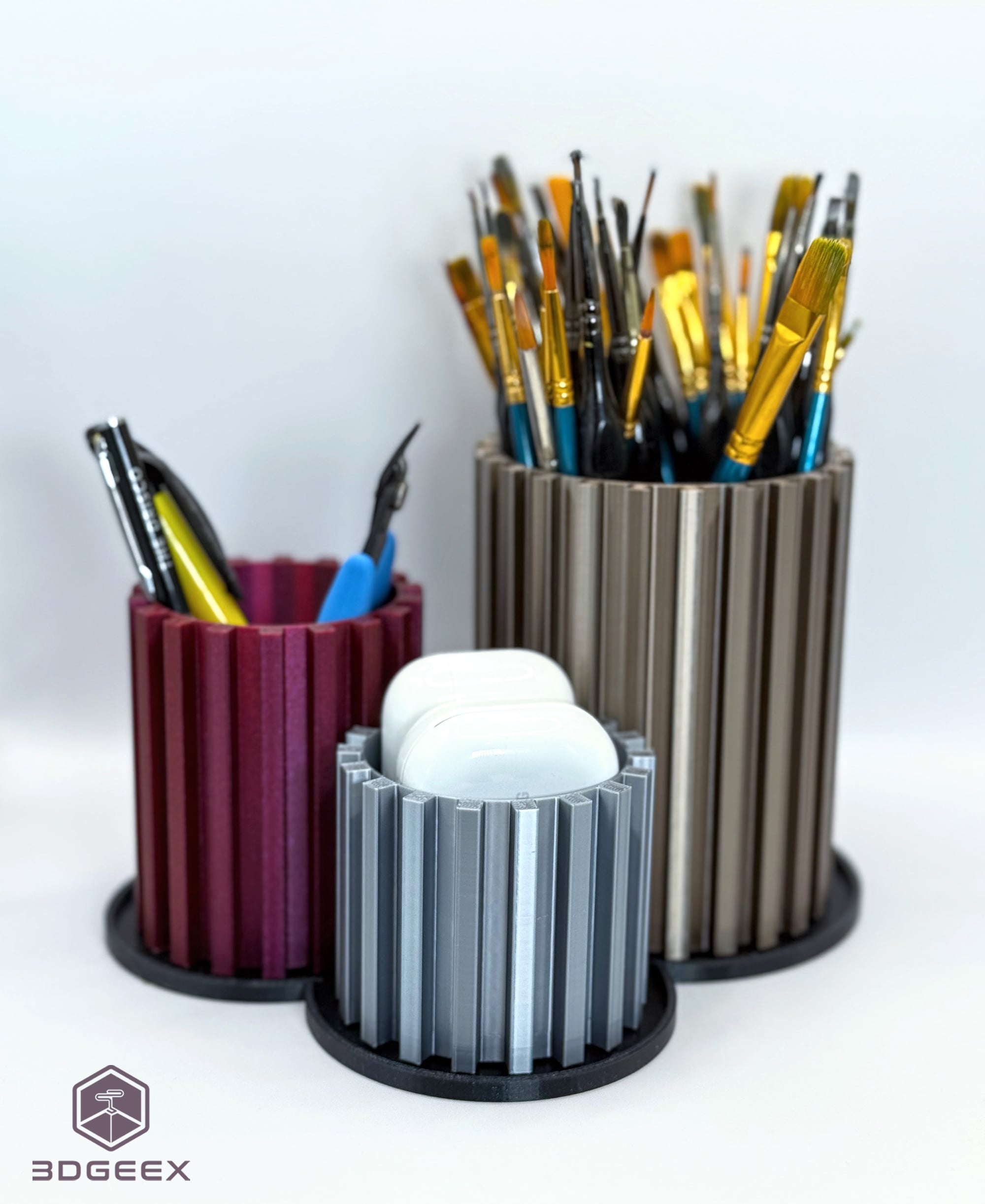 Spinning Gears Desk Organizer 3d model