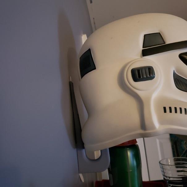 Wall Mount for Helmets - uses command strips 3d model