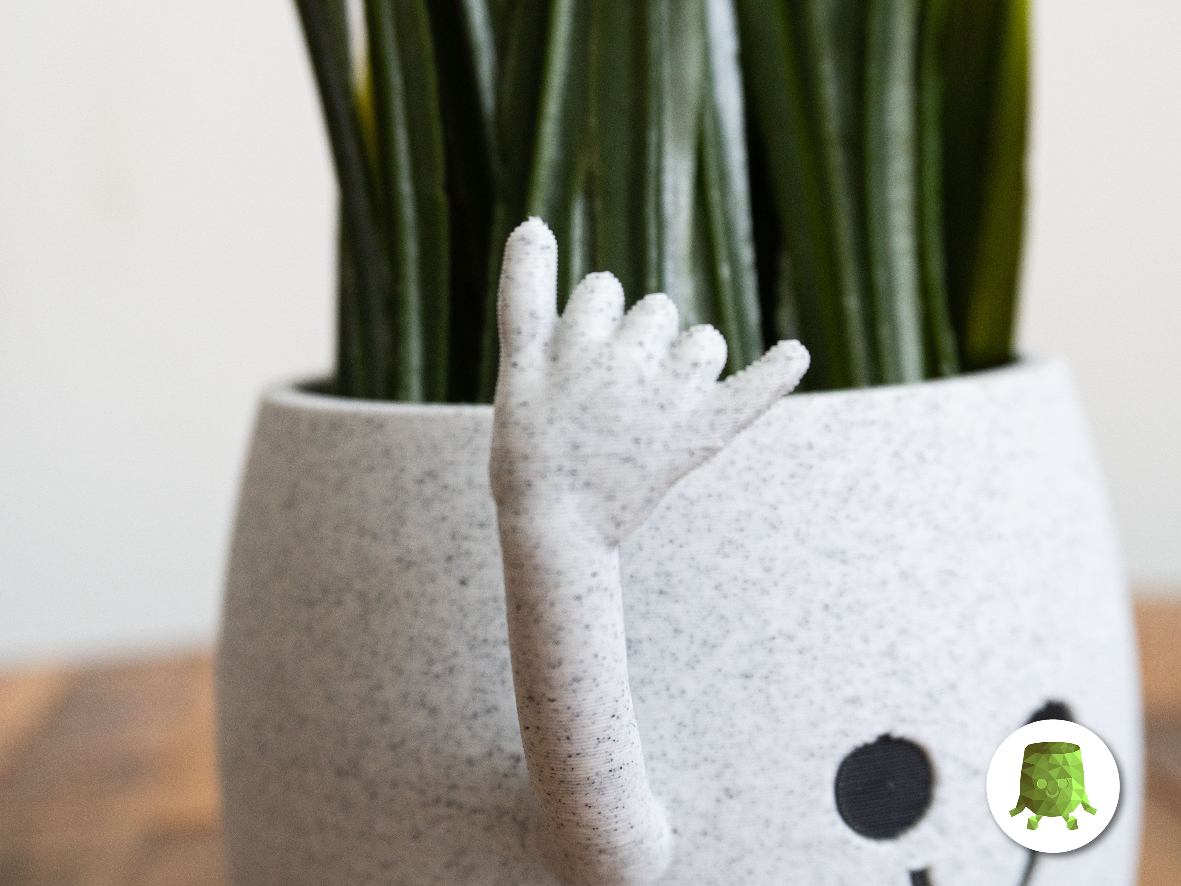 Happy Sitting Pot Surf Hand 3d model