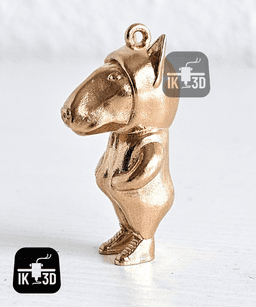 Street Dogz - Bull Terrier Keychain 3d model