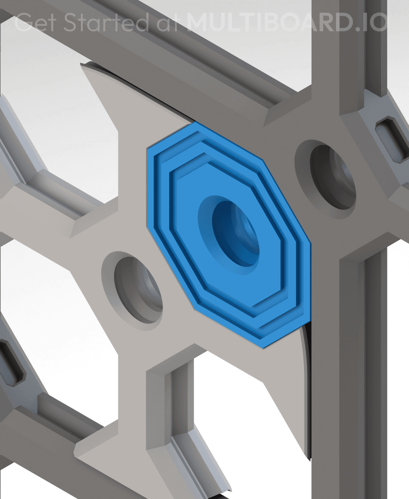 Small Hole - Mini Snap - Square Plate 3d model