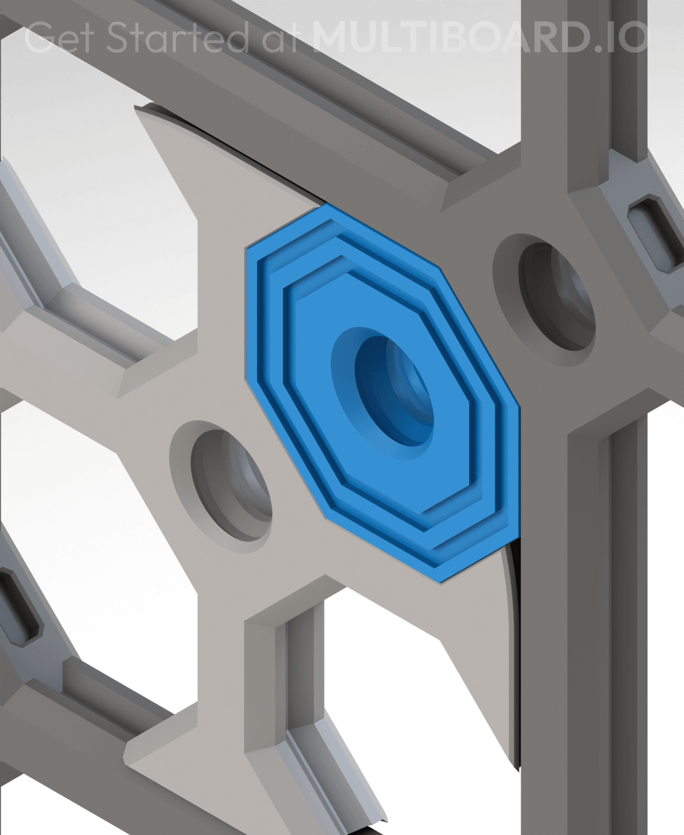Small Hole - Mini Snap - Square Plate 3d model