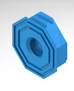 Small Hole - Mini Snap - Square Plate 3d model
