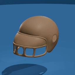 American Football Helmet STL Model for Figures & Dioramas 3d model