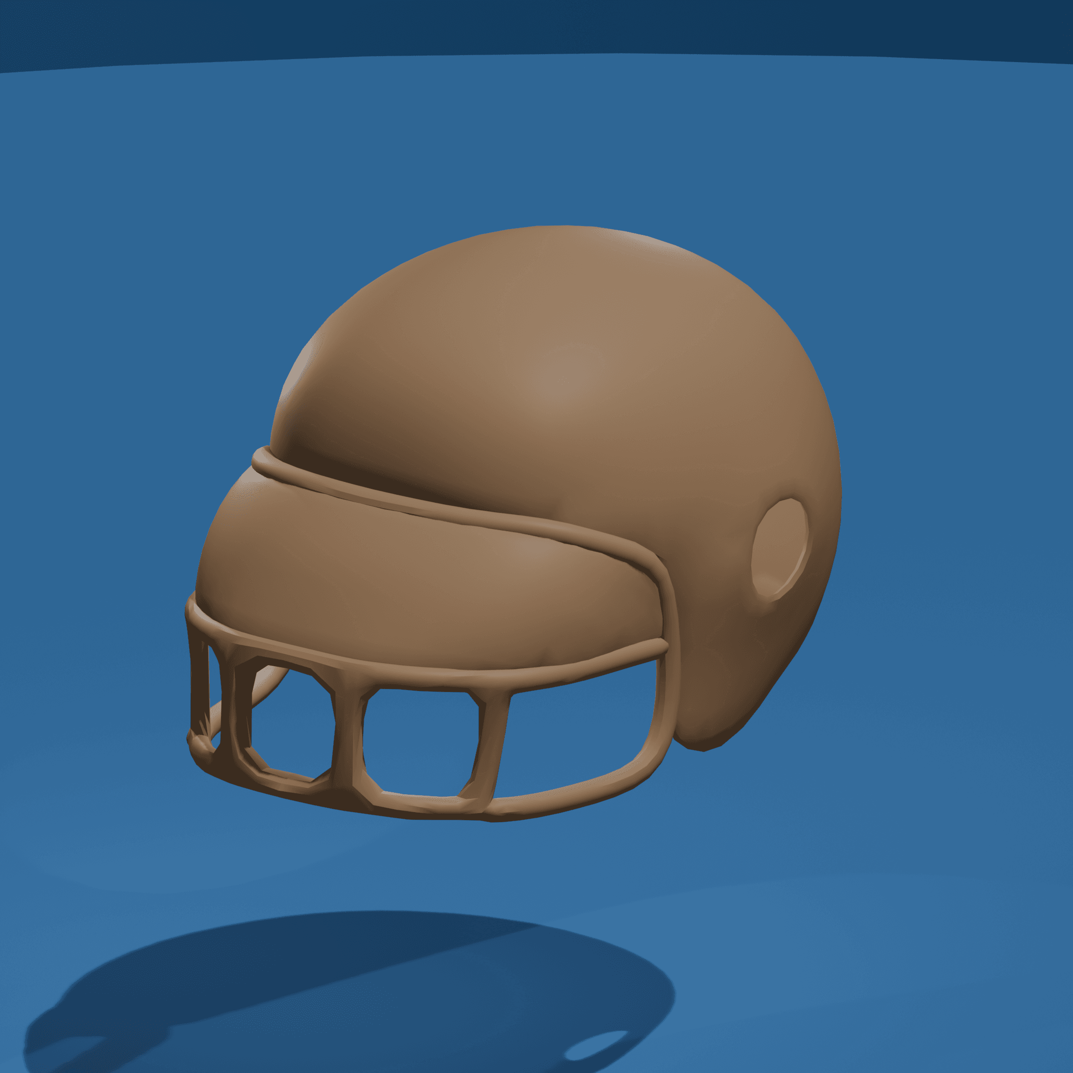 American Football Helmet STL Model for Figures & Dioramas 3d model