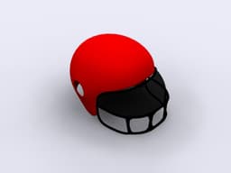 American Football Helmet STL Model for Figures & Dioramas 3d model