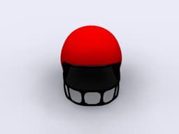 American Football Helmet STL Model for Figures & Dioramas 3d model