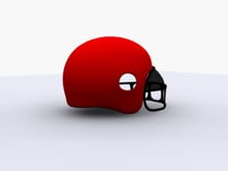 American Football Helmet STL Model for Figures & Dioramas 3d model