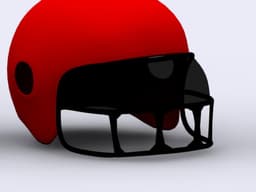 American Football Helmet STL Model for Figures & Dioramas 3d model