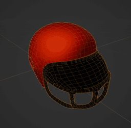American Football Helmet STL Model for Figures & Dioramas 3d model