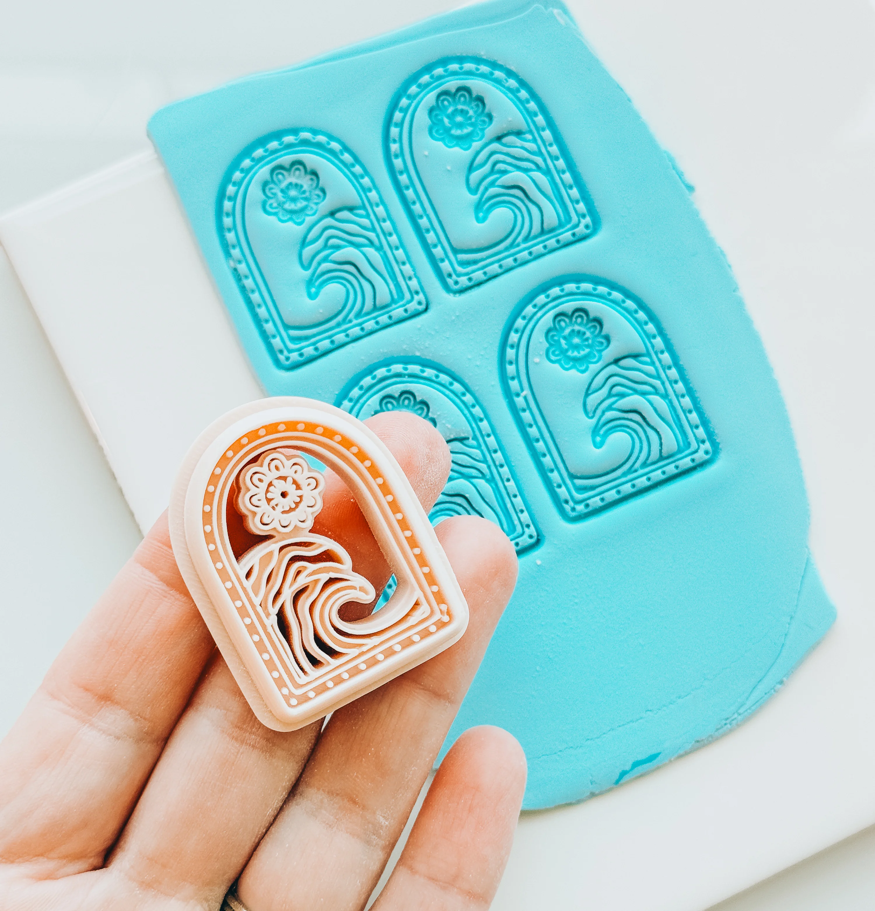 Wave & Flower Arch Clay Cutter 3d model