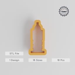 Big Ben Shape Cutter, 18-Piece Set, Perfect for Cookies, Fondant & Clay, London Icon, Historic Tower, Clock Landmark PRODUCT_151 3d model