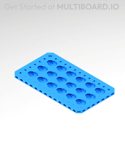 4x7 MU - Point Hole MU - MultiBoard Plate 3d model