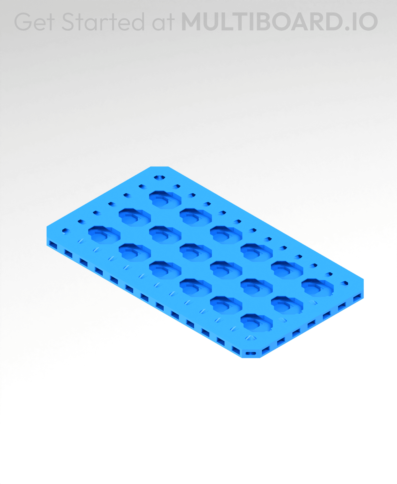 4x7 MU - Point Hole MU - MultiBoard Plate 3d model