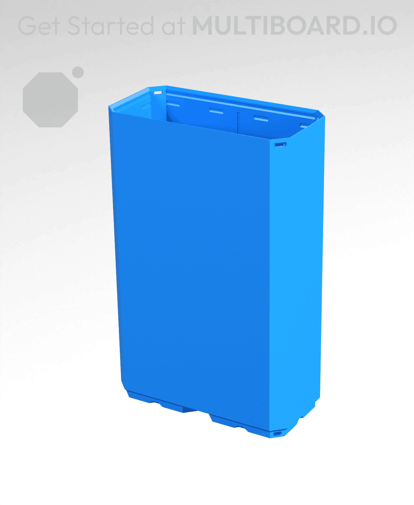 2x1x3 CU - Simple Walls - Multibin Shell 3d model