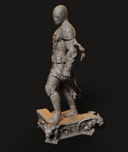 Phantom Web Knight STL | Hero Figure | Gothic Base Detail 3d model