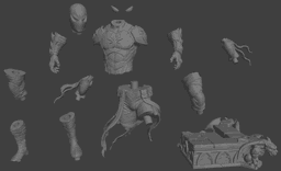 Phantom Web Knight STL | Hero Figure | Gothic Base Detail 3d model