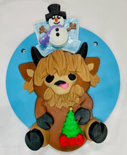 Magnetic Snowman Hat For Modular Cow Sign 3d model