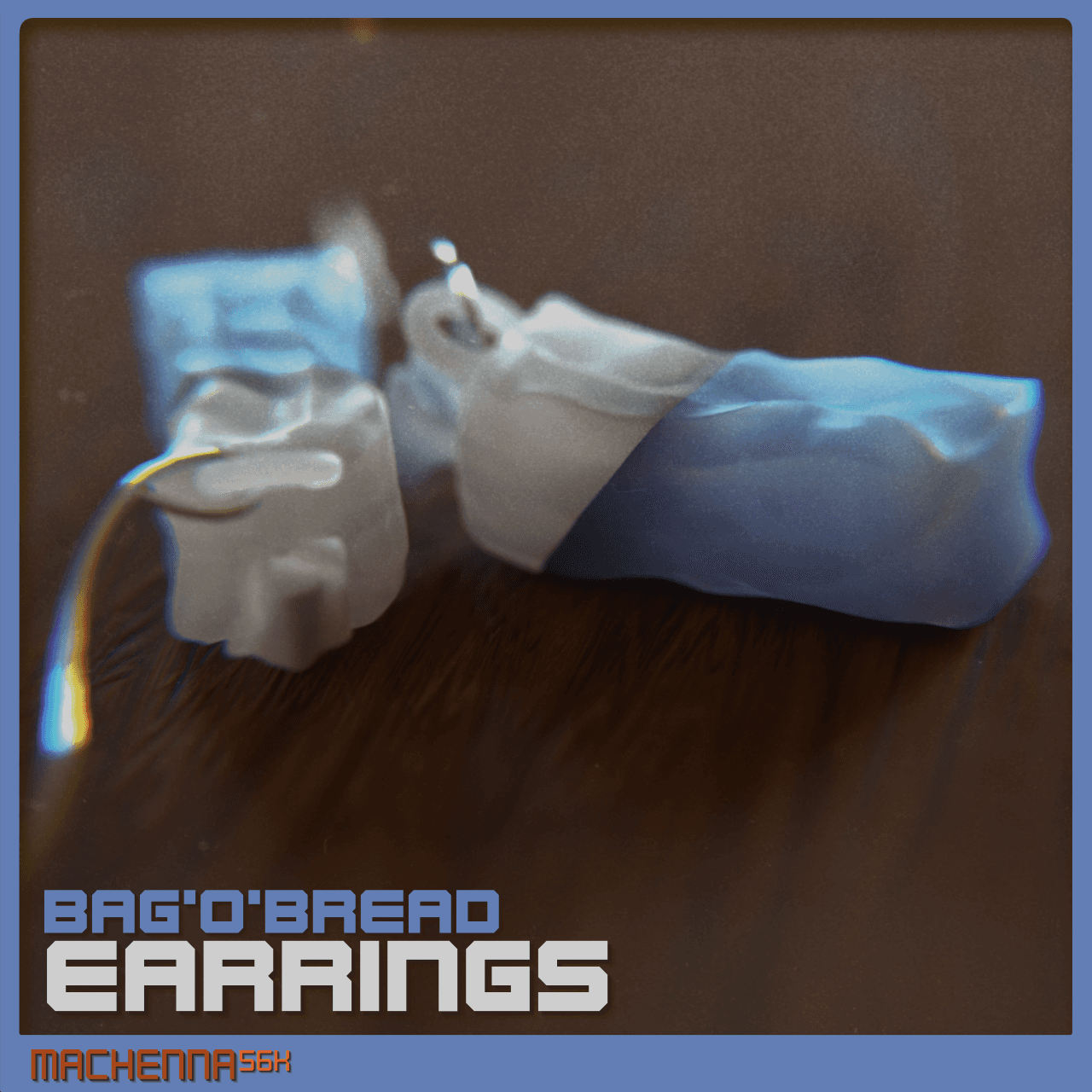 Miniature Bag'O'Bread Earrings 3d model