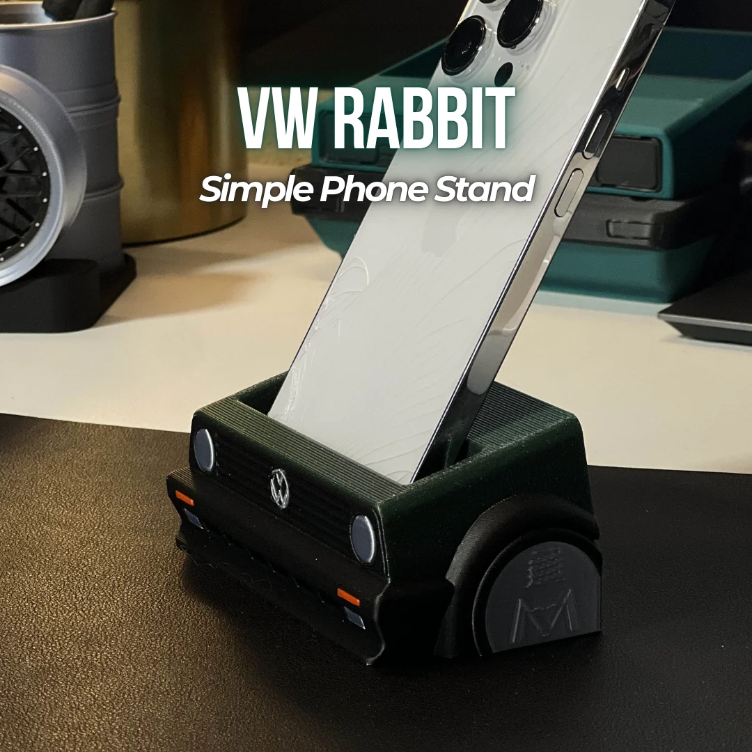 VW Rabbit Simple Phone Stand 3d model