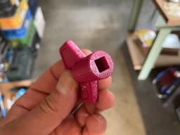 Panel Key 8mm Square Female - printed in Das Filament magenta PLA - 3d model