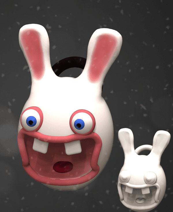 Raving Rabbid Xmas Tree Decoration 3d model