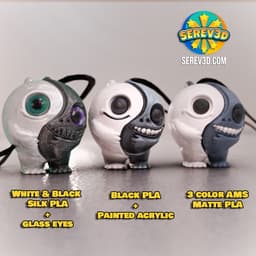 YinYang Creature – Flexi Keychain & Magnet, No Supports 3D Print STL/3MF 3d model