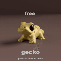 Articulated gecko free 3d model
