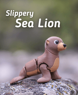 Slippery Sea Lion - Articulated fidget Sea lion - Ludo animal 3d model