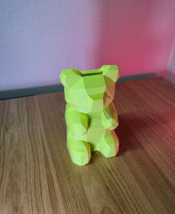 Low Poly Gummy Bear Piggy Bank 3d model