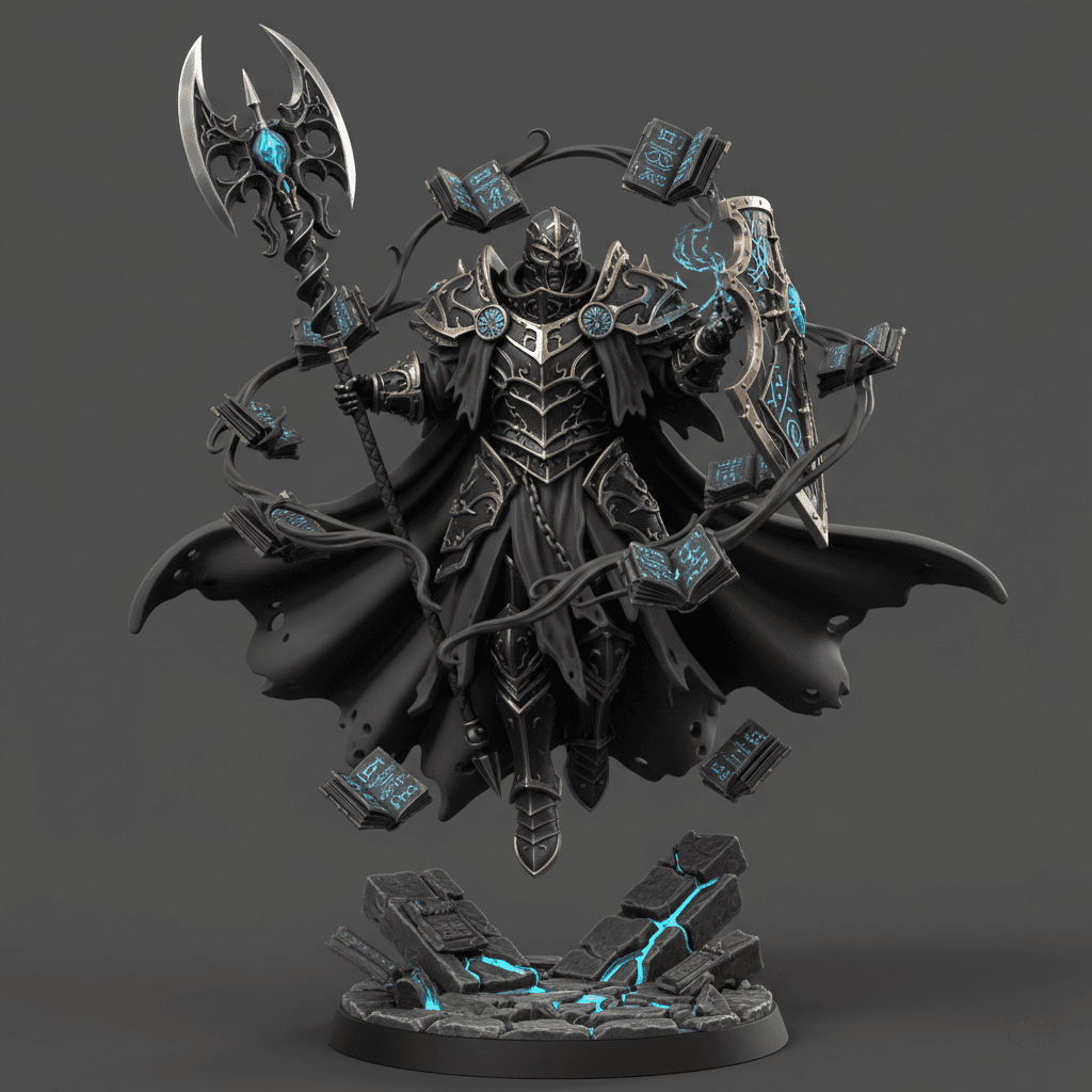 Arcane Scholar Floating Books High Quality STL 3d model