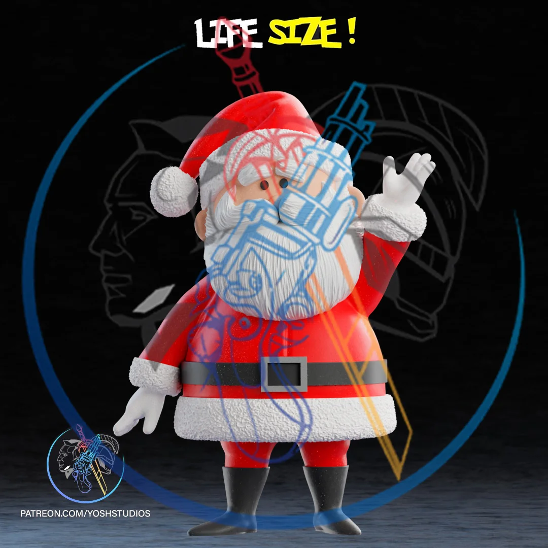 Life Size Santa 3D Printer STL file 3d model