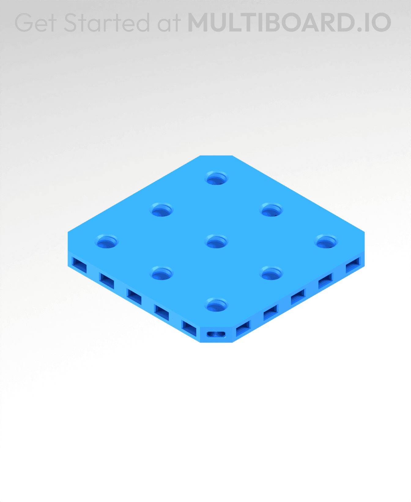 3x3 MU - Small Thread Offset MU - MultiBoard Plate 3d model