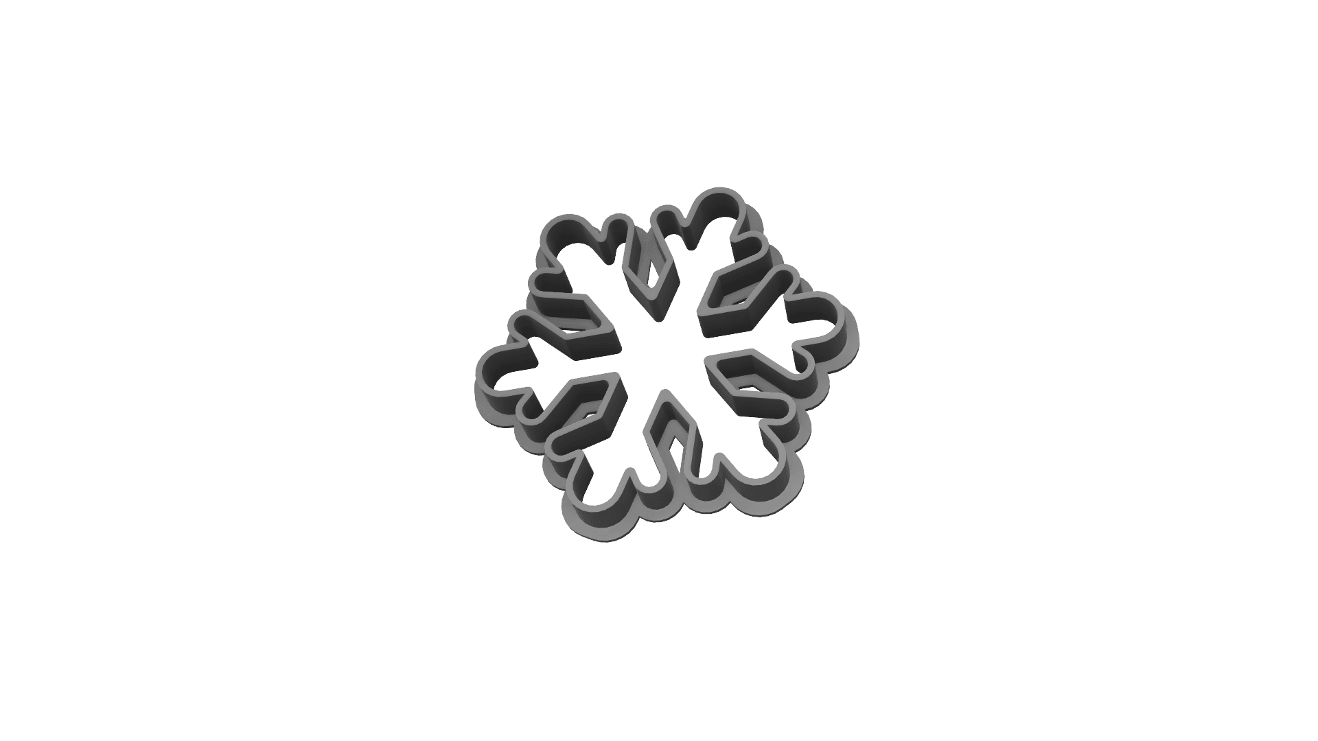 Snowflake Cookie Cutter 3d model