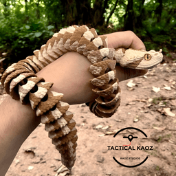 Articulated Gaboon Viper | Pre-Painted + Optional 8mm Glass Eye Version 3d model