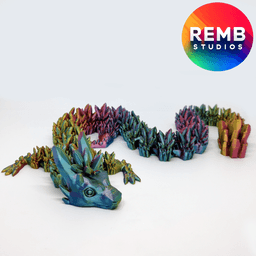 Articulated Crystal Dragon | Flexi Crystal Dragon 3d model