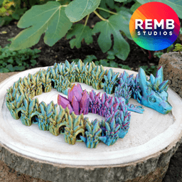 Articulated Crystal Dragon | Flexi Crystal Dragon 3d model