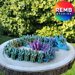 Articulated Crystal Dragon | Flexi Crystal Dragon 3d model