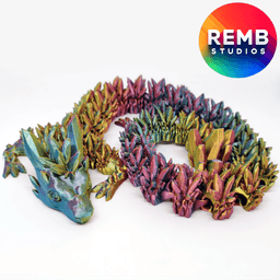 Articulated Crystal Dragon | Flexi Crystal Dragon 3d model