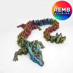Articulated Crystal Dragon | Flexi Crystal Dragon 3d model
