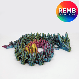Articulated Crystal Dragon | Flexi Crystal Dragon 3d model
