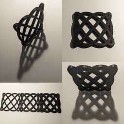 Lissajous Figure Wall Art Coaster 3d model