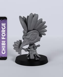 Female Birdfolk Cleric - With Free Dragon - 5e DnD Inspired for RPG and Wargamers 3d model
