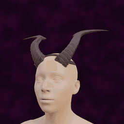 FANTASY RUIN CURVES HORNS SET BALDURS GATE 3 3d model