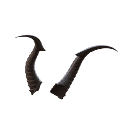 FANTASY RUIN CURVES HORNS SET BALDURS GATE 3 3d model