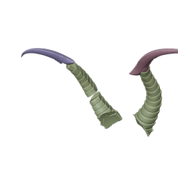 FANTASY RUIN CURVES HORNS SET BALDURS GATE 3 3d model