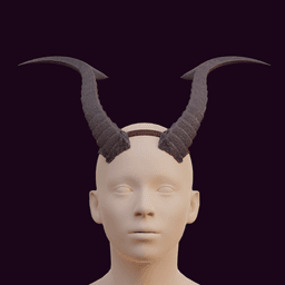 FANTASY RUIN CURVES HORNS SET BALDURS GATE 3 3d model