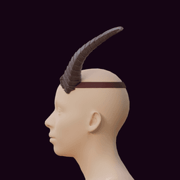 FANTASY RUIN CURVES HORNS SET BALDURS GATE 3 3d model
