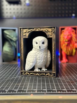 Snowy Owl Book Nook: Hedwig Inspired 3d model