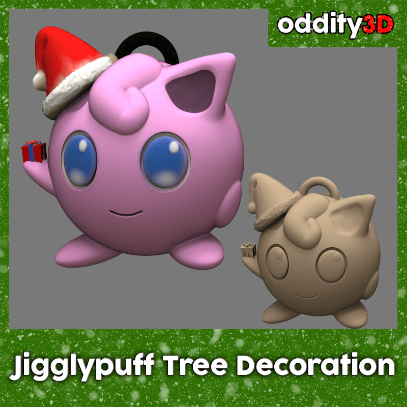 Jigglypuff Xmas Tree Decoration - Pokemon Fan Art 3d model
